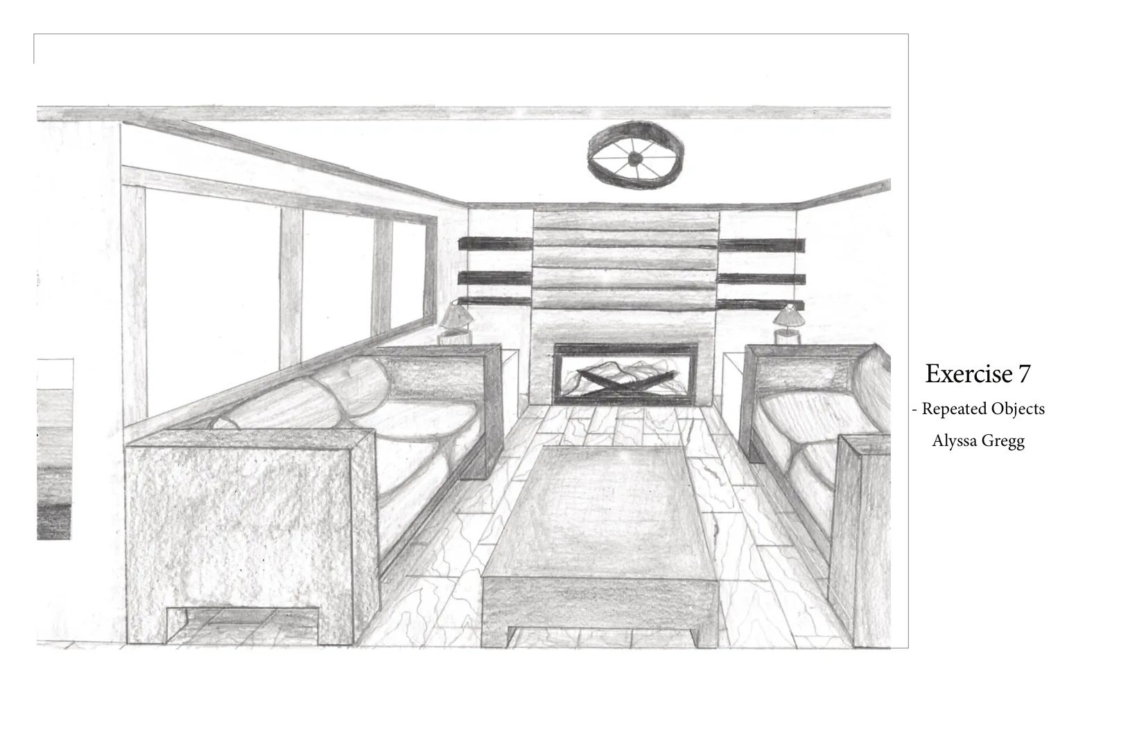 Living Room Perspective from Alyssa Gregg student portfolio